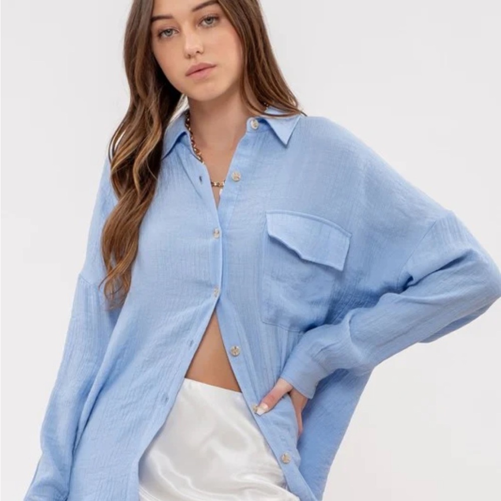 Blu Pepper Light Blue Button-Up Shirt 🩵